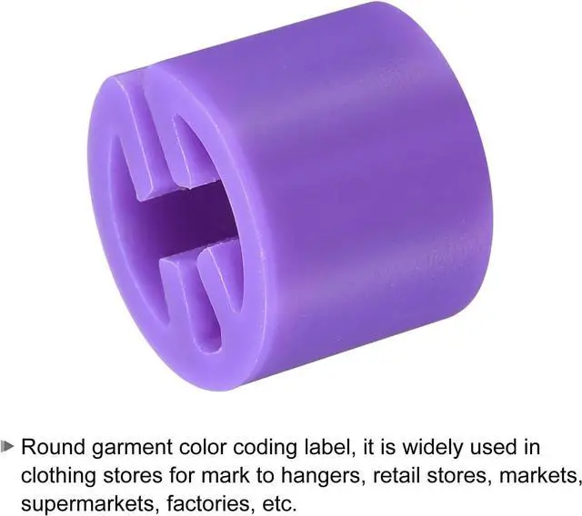 Alt view image 4 of 5 - MECCANIXITY Clothes Hanger Marker Blank Fit 3.5mm Rod for Garment Color Coding Purple Count 100