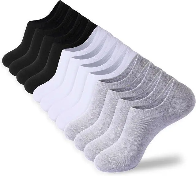 Main image of 6/12 Pairs No Show Cotton Low Cut Socks - Men & Women's Bulk Liner Socks