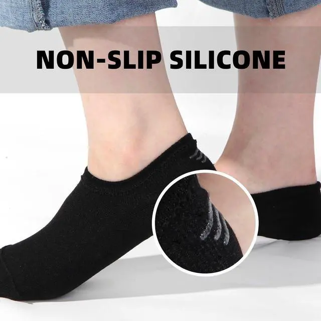 Alt view image 2 of 7 - 6/12 Pairs No Show Cotton Low Cut Socks - Men & Women's Bulk Liner Socks