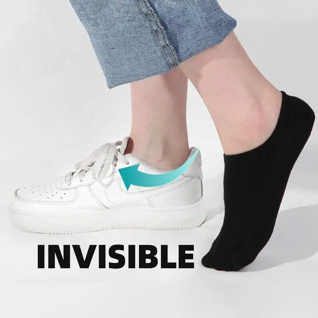 Alt view image 4 of 7 - 6/12 Pairs No Show Cotton Low Cut Socks - Men & Women's Bulk Liner Socks