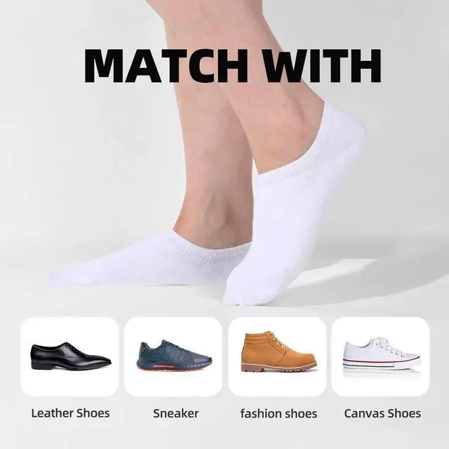 Alt view image 7 of 7 - 6/12 Pairs No Show Cotton Low Cut Socks - Men & Women's Bulk Liner Socks