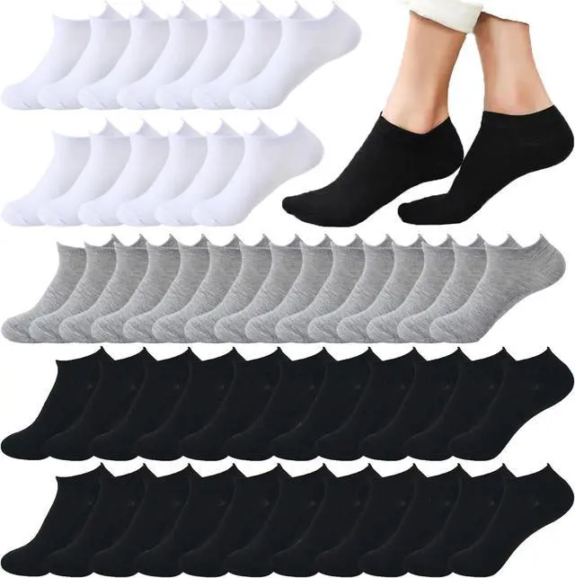 Main image of 12-30 Pairs Low Cut Ankle Socks for Women No Show Casual Breathable Athletic Socks Bulk for Sport
