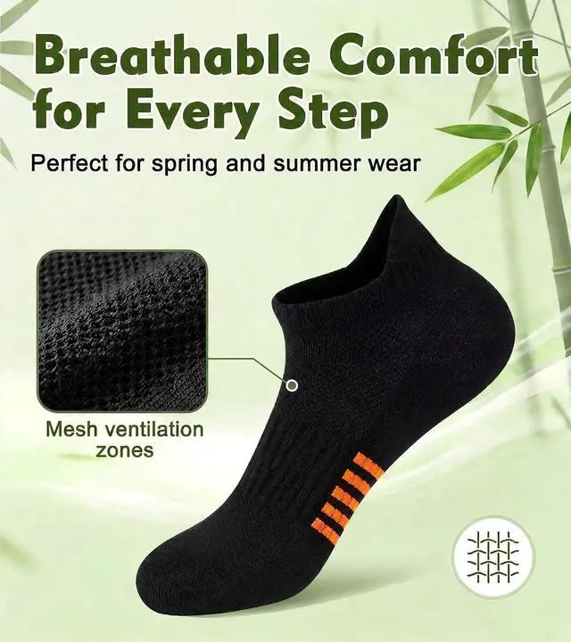 Alt view image 6 of 6 - Ankle Socks for Women, Bamboo Viscose Moisture Wicking Socks | 40% Bamboo Viscose and 40% Cotton,Breathable Low Cut Cooling Socks for Summer in Gift Box, Fit Womens Shoe Size 7-9/9-11