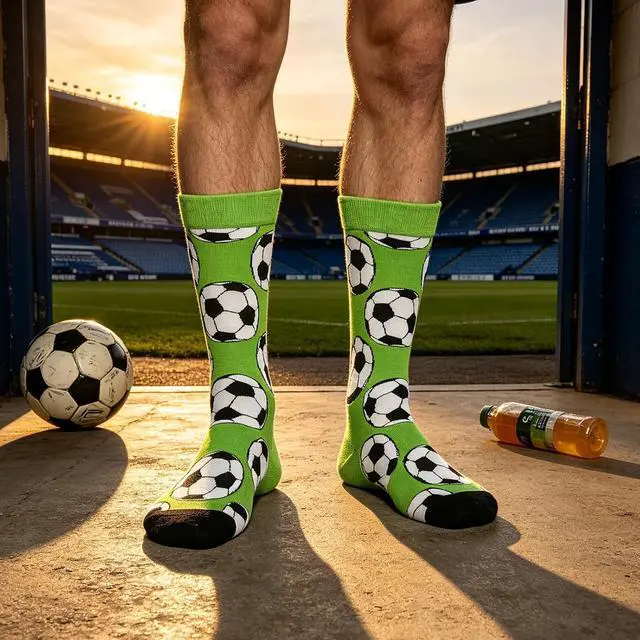 Alt view image 3 of 7 - BONANGEL Dress Socks for Men, Funny Novelty Soccer Sports Crew Socks | Gifts for Soccer Coaches Fans Players, Soft and Breathable, Elastic Stretch, Smooth Toe, US Size 8-12