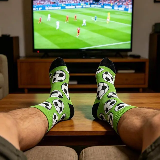 Alt view image 6 of 7 - BONANGEL Dress Socks for Men, Funny Novelty Soccer Sports Crew Socks | Gifts for Soccer Coaches Fans Players, Soft and Breathable, Elastic Stretch, Smooth Toe, US Size 8-12