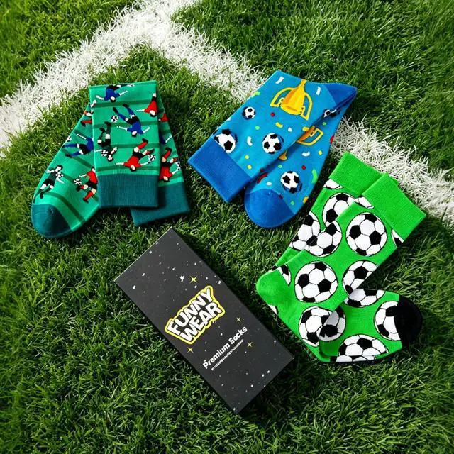 Alt view image 5 of 7 - BONANGEL Dress Socks for Men, Funny Novelty Soccer Sports Crew Socks | Gifts for Soccer Coaches Fans Players, Soft and Breathable, Elastic Stretch, Smooth Toe, US Size 8-12