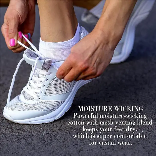 Alt view image 3 of 7 - CHARKING 8 Pairs Ankle Socks for Women - Non Slip Cotton No Show Low Cut Casual Socks