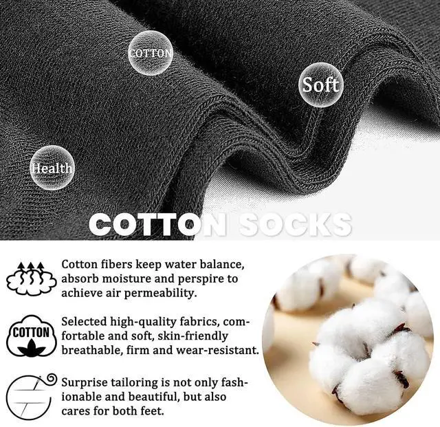 Alt view image 5 of 7 - CHARKING 8 Pairs Ankle Socks for Women - Non Slip Cotton No Show Low Cut Casual Socks