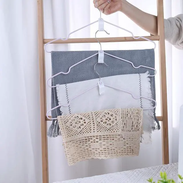 Alt view image 5 of 6 - MCPINKY 50 PCS Hanger Hooks, Hanger Connector Hooks Closet Space Savers | Hanging Clothes, White