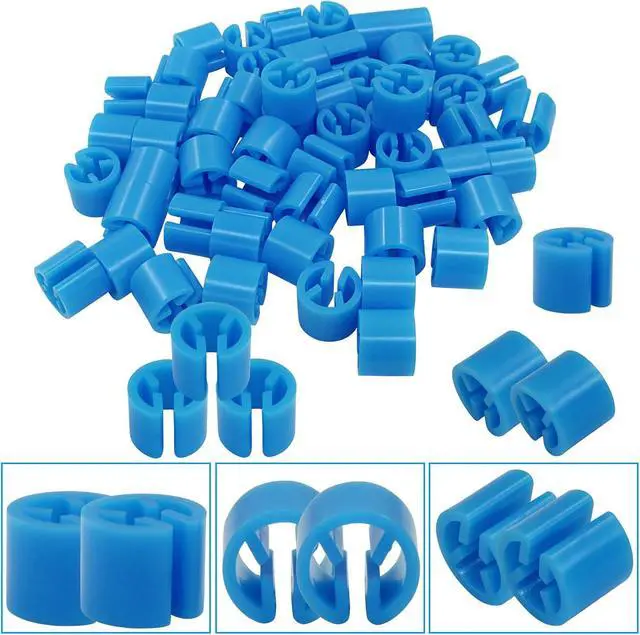 Alt view image 2 of 5 - Clothes Hanger Marker Blank Clothing Tag Buckle, Blue, 100Pcs | Plastic Garment Size Markers, Colored Tag, For DIY Snap Labels