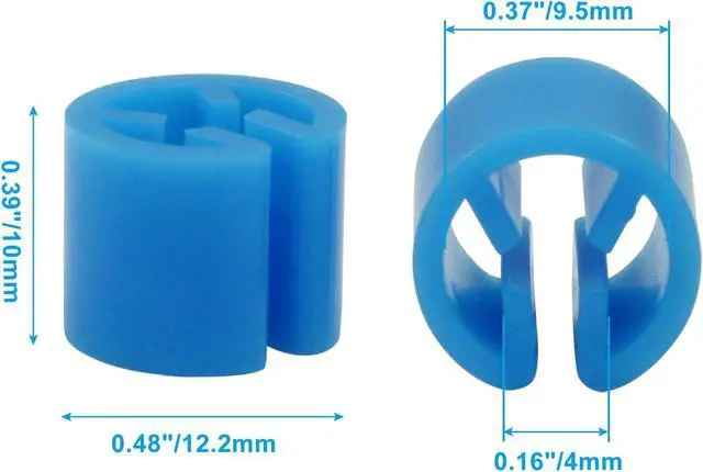 Alt view image 3 of 5 - Clothes Hanger Marker Blank Clothing Tag Buckle, Blue, 100Pcs | Plastic Garment Size Markers, Colored Tag, For DIY Snap Labels