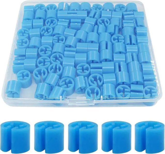 Alt view image 5 of 5 - Clothes Hanger Marker Blank Clothing Tag Buckle, Blue, 100Pcs | Plastic Garment Size Markers, Colored Tag, For DIY Snap Labels