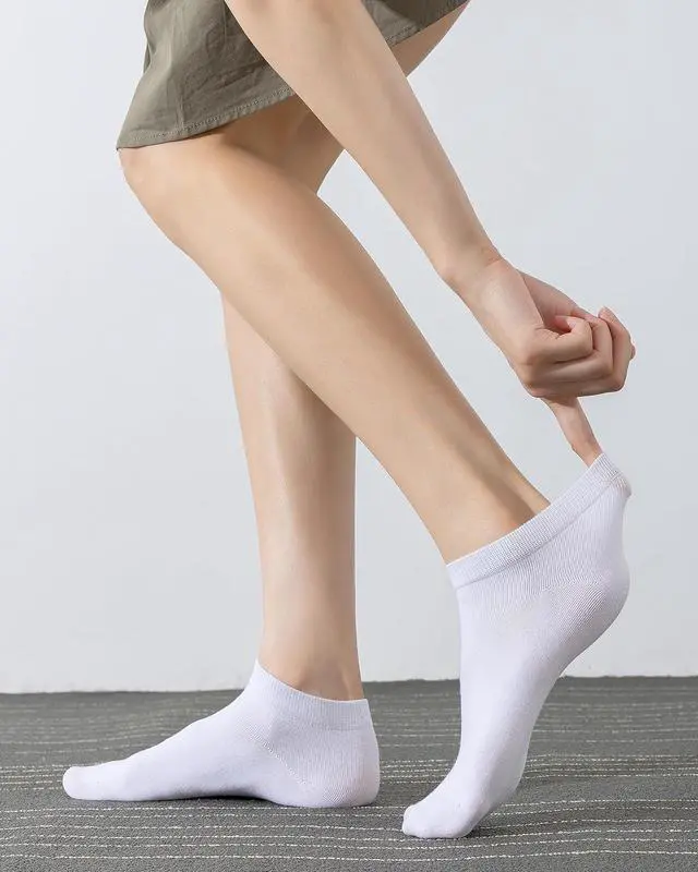 Alt view image 2 of 6 - DarkCom Low Cut Ankle Socks for Women and Men, 8 Pairs Thin Cotton Socks