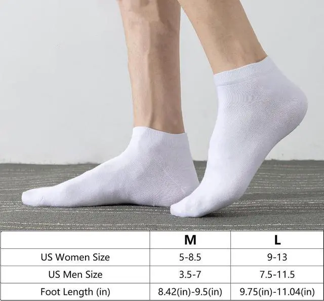 Alt view image 4 of 6 - DarkCom Low Cut Ankle Socks for Women and Men, 8 Pairs Thin Cotton Socks