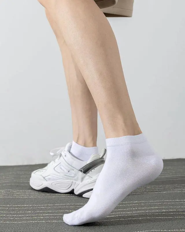 Alt view image 3 of 6 - DarkCom Low Cut Ankle Socks for Women and Men, 8 Pairs Thin Cotton Socks