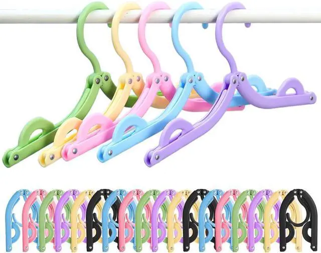 Main image of 18pcs Travel Folding Hanger Household Multifunctional Portable Hanger