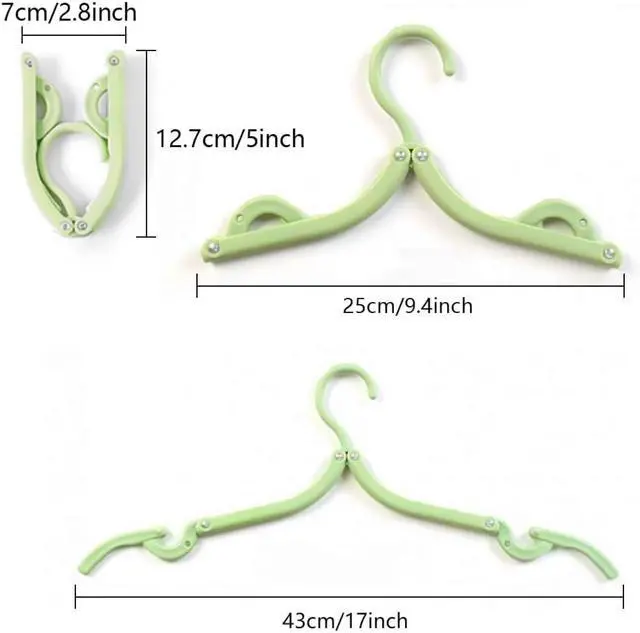 Alt view image 3 of 7 - 18pcs Travel Folding Hanger Household Multifunctional Portable Hanger