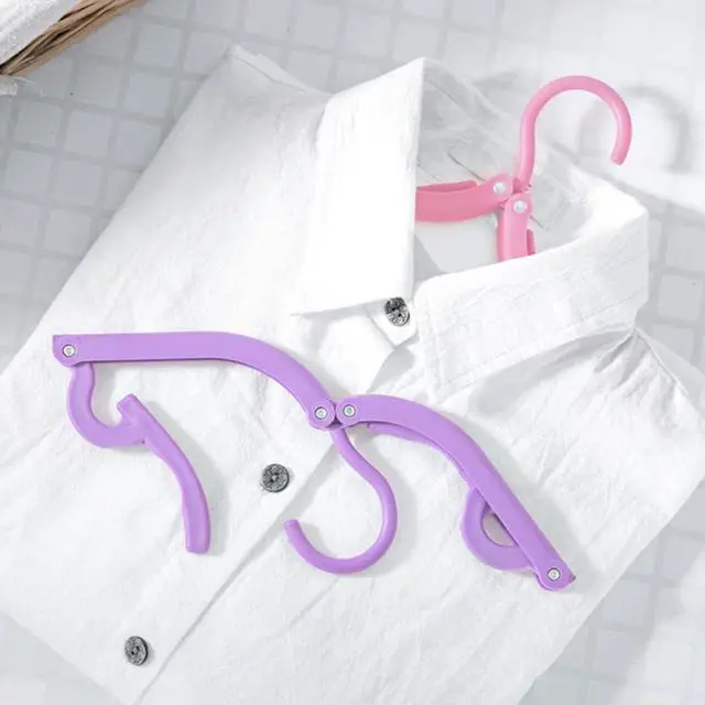 Alt view image 6 of 7 - 18pcs Travel Folding Hanger Household Multifunctional Portable Hanger