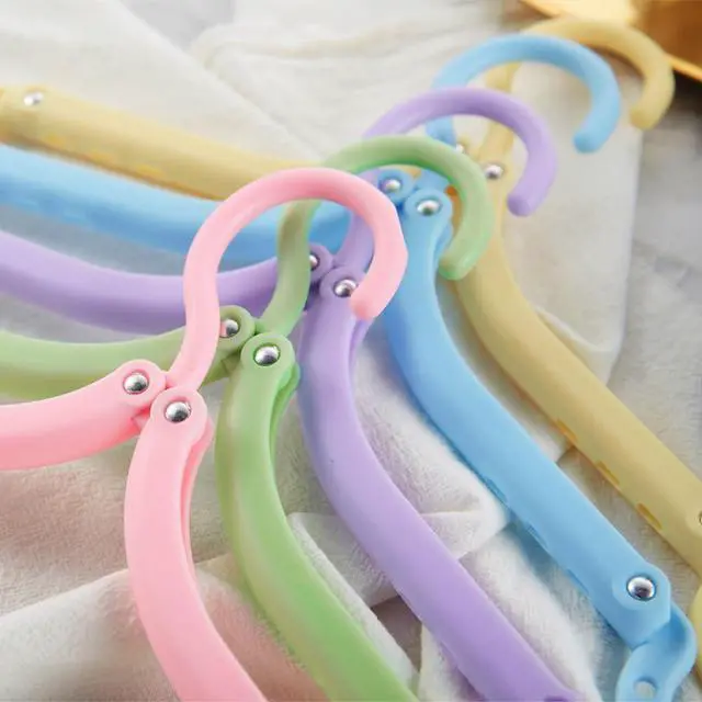 Alt view image 7 of 7 - 18pcs Travel Folding Hanger Household Multifunctional Portable Hanger