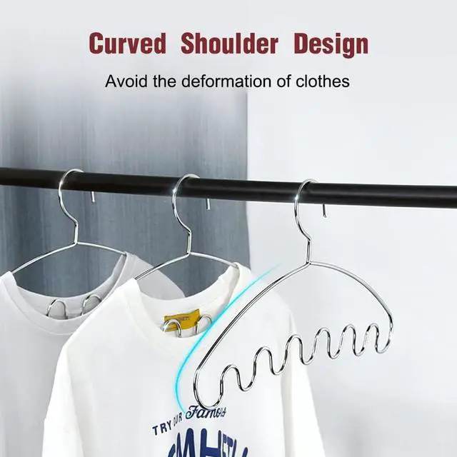 Alt view image 3 of 6 - Tank Top Hangers Space Saving, 3 Pack Stainless Steel Bra Cami Hangers for Closet Organizer Heavy Duty Hanger for Tank Tops, Bra Lingerie, Sport Bra, Strap Dress and Camisoles