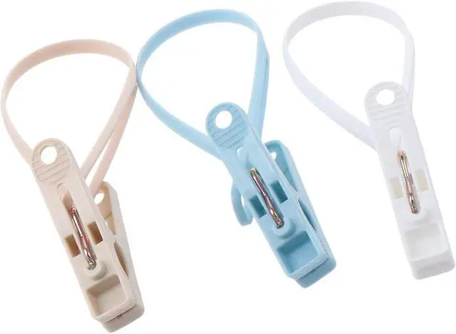 Alt view image 7 of 7 - 15 PCS Laundry Hooks Clip with Rope, Plastic Clothes Pins, Super Strong Hanger Clips for Clothing Store Home Office & Workshop