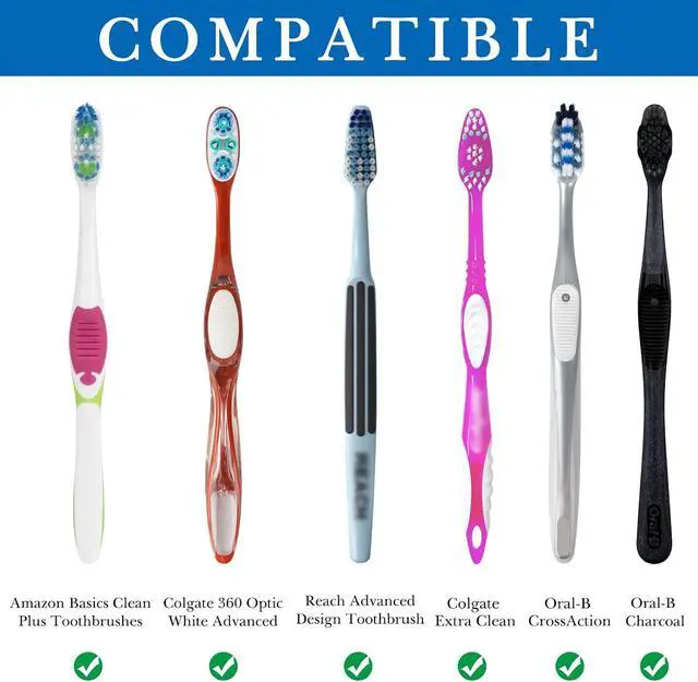 Alt view image 2 of 7 - Linkidea Travel Toothbrush Head Covers with Suction Cup Portable Wall Mount Toothbrush Holder, Toothbrush Cap Case Box Convenient for Travel, Outdoor (3PCS)
