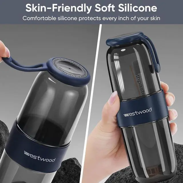 Alt view image 4 of 7 - Westwood Travel Toothbrush Case Large Toothbrush Holder with Cover | Portable Travel Toothbrush Case,Large Toothbrush Container For Toothbrushes, Toothpaste And Razors