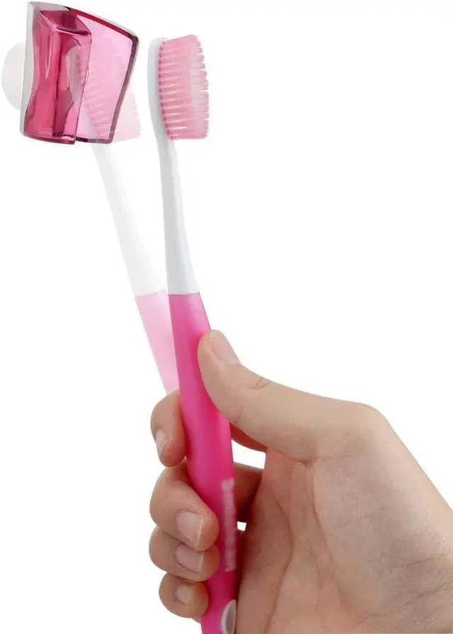 Alt view image 3 of 7 - Linkidea Travel Toothbrush Head Covers with Suction Cup Portable Wall Mount Toothbrush Holder, Toothbrush Cap Case Box Convenient for Travel, Outdoor (3PCS)