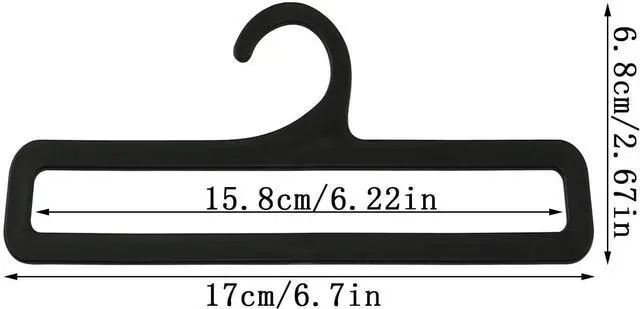 Alt view image 2 of 4 - 10PCS Plastic Scarf Hanger 17cm for Scarves Belts Towels Tie Rings Multifunctional Clothes Hangers Wardrobe Storage Racks Suitable for Storing Scarves Belts Ties Shawls Black