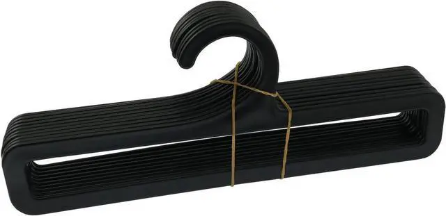 Alt view image 3 of 4 - 10PCS Plastic Scarf Hanger 17cm for Scarves Belts Towels Tie Rings Multifunctional Clothes Hangers Wardrobe Storage Racks Suitable for Storing Scarves Belts Ties Shawls Black