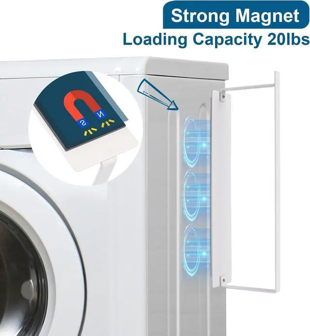 Alt view image 3 of 7 - EASTTOWEST Magnetic Hanger Organizer Stacker,Clothes Hanger Storage Rack,Hanger Holder for Closet Laundry Room Washing Machine,White