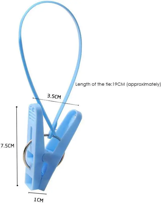 Alt view image 6 of 6 - 24Pcs Clothes Peg Clip Pins,Multicolor Rope Clip Hanging Clothes line Windproof Hanger Sock Clothes Drying Peg PP Plastic Clips Hooks