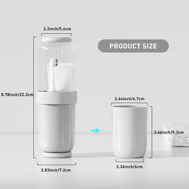 Alt view image 2 of 7 - Toothbrush Cup with Cover, Travel Toothbrush Case Portable Toothbrush Holder for Traveling Business Camping School Bathroom (Grey)