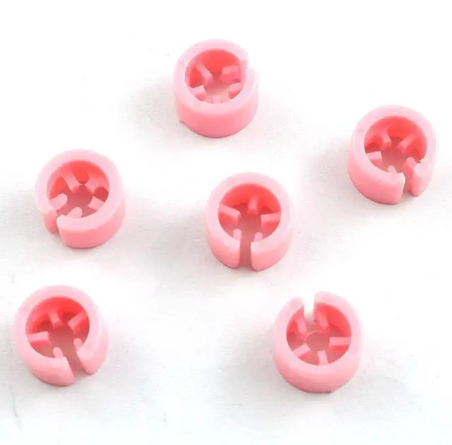 Alt view image 2 of 5 - 100pcs Blank Hanger Size Markers Tags Garment Clothing Clothes Snap Labels Accessories, Pink