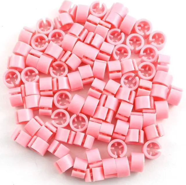 Main image of 100pcs Blank Hanger Size Markers Tags Garment Clothing Clothes Snap Labels Accessories, Pink