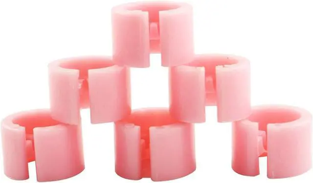 Alt view image 3 of 5 - 100pcs Blank Hanger Size Markers Tags Garment Clothing Clothes Snap Labels Accessories, Pink