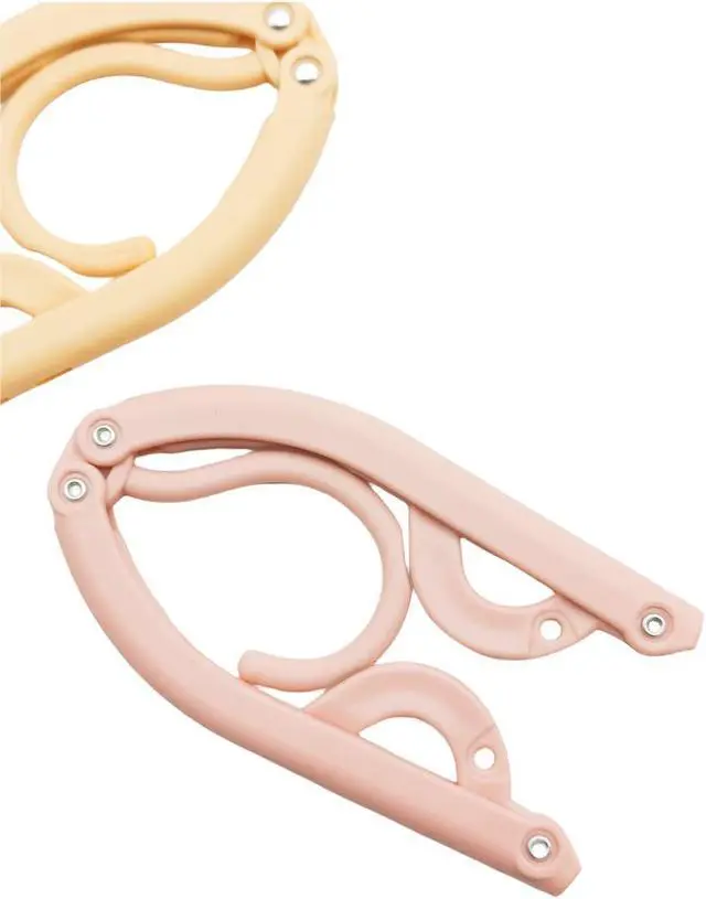 Alt view image 2 of 7 - 10 Pieces Travel Hangers Travel Accessories Portable Folding Clothes Drying Rack for Traveling(Colorful)