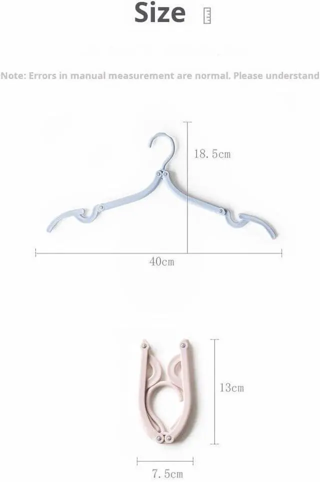 Alt view image 3 of 7 - 10 Pieces Travel Hangers Travel Accessories Portable Folding Clothes Drying Rack for Traveling(Colorful)