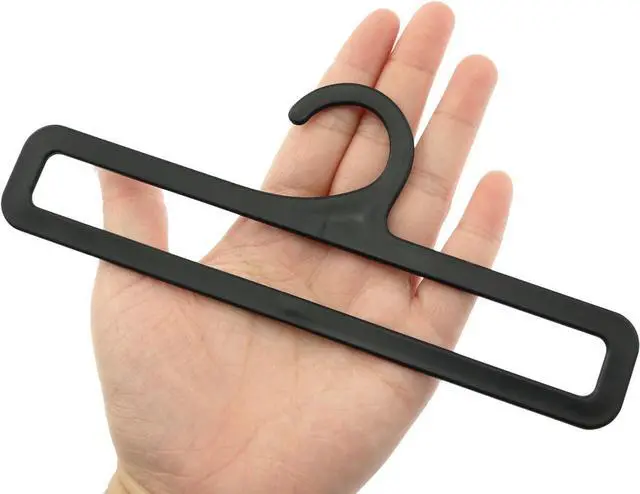 Alt view image 4 of 4 - 10PCS Plastic Scarf Hanger 17cm for Scarves Belts Towels Tie Rings Multifunctional Clothes Hangers Wardrobe Storage Racks Suitable for Storing Scarves Belts Ties Shawls Black