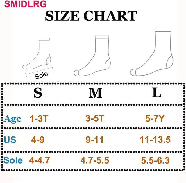 Alt view image 7 of 7 - Toddler Grip Crew Socks With Grippers Boys Girls Kids 1-3/3-5/5-7T 6 Pairs