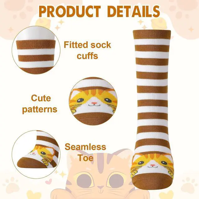 Alt view image 4 of 7 - Novelty Fun Crew Socks for Women Men | Colorful Crazy Funny Breathable Printed Socks for Gifts