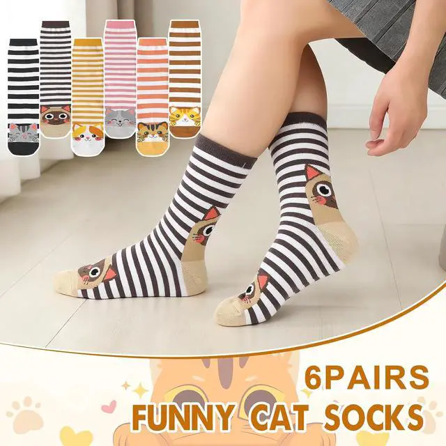 Alt view image 5 of 7 - Novelty Fun Crew Socks for Women Men | Colorful Crazy Funny Breathable Printed Socks for Gifts