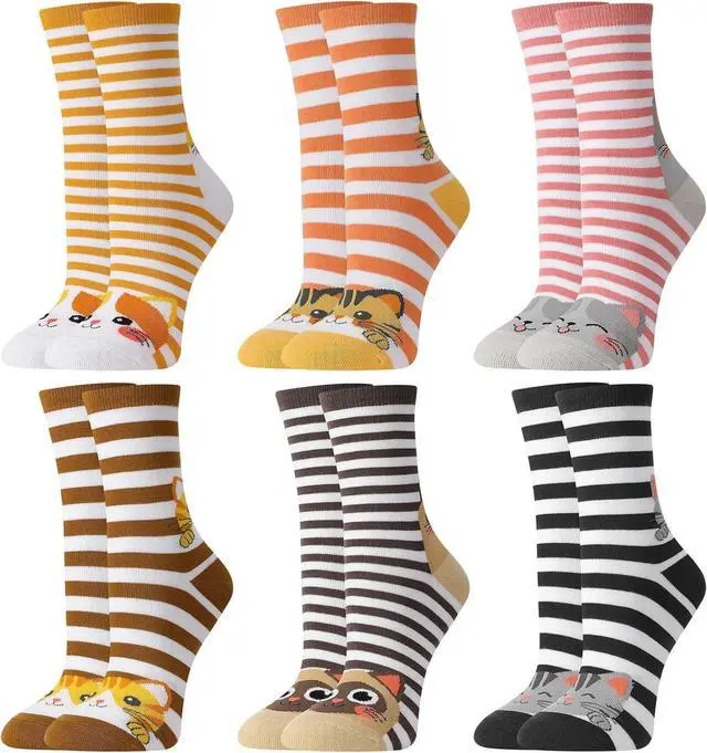 Main image of Novelty Fun Crew Socks for Women Men | Colorful Crazy Funny Breathable Printed Socks for Gifts