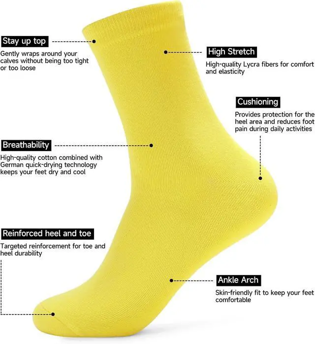 Alt view image 3 of 7 - Forony Mens Dress Socks Size 8-13 Anti Odor Combed Cotton Moisture Wicking | Comfy,Breathable,Quick Dry,Formal,Business,Tuxedo,Prom,Casual,Everyday,Best Man,Wedding,Suit Outfits,1 Pack