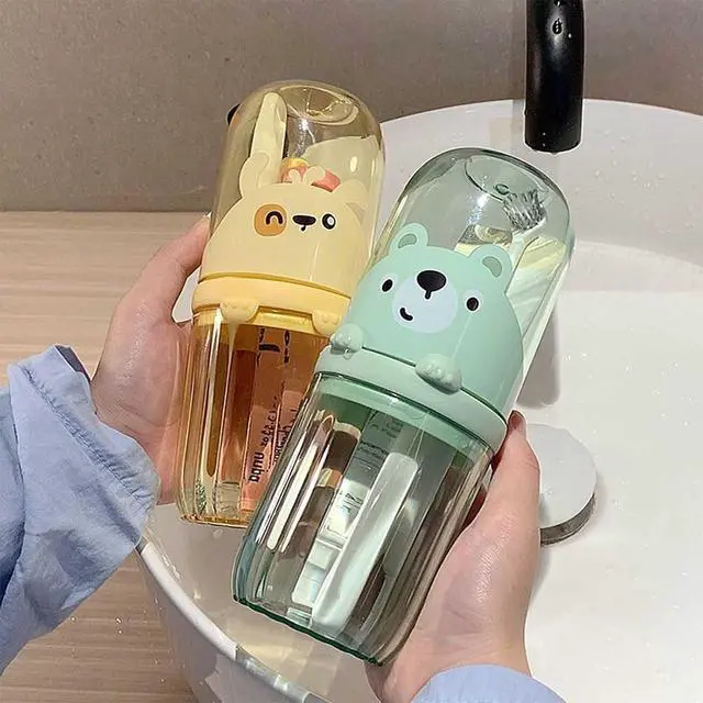 Alt view image 3 of 7 - Cute Toothbrush Travel Case for Kids with Detachable Handle, Portable Cute Toothbrush Holder, Multifuction Toothbrushes Toothpaste Storage Box for Camping Travel or Home Use (Green)