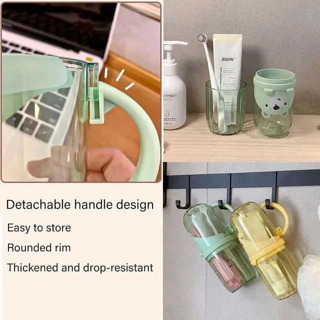 Alt view image 4 of 7 - Cute Toothbrush Travel Case for Kids with Detachable Handle, Portable Cute Toothbrush Holder, Multifuction Toothbrushes Toothpaste Storage Box for Camping Travel or Home Use (Green)