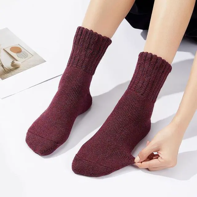 Alt view image 2 of 7 - Zando Cozy Warm Wool Socks for Women - Cute Boot Crew Long Thick Socks