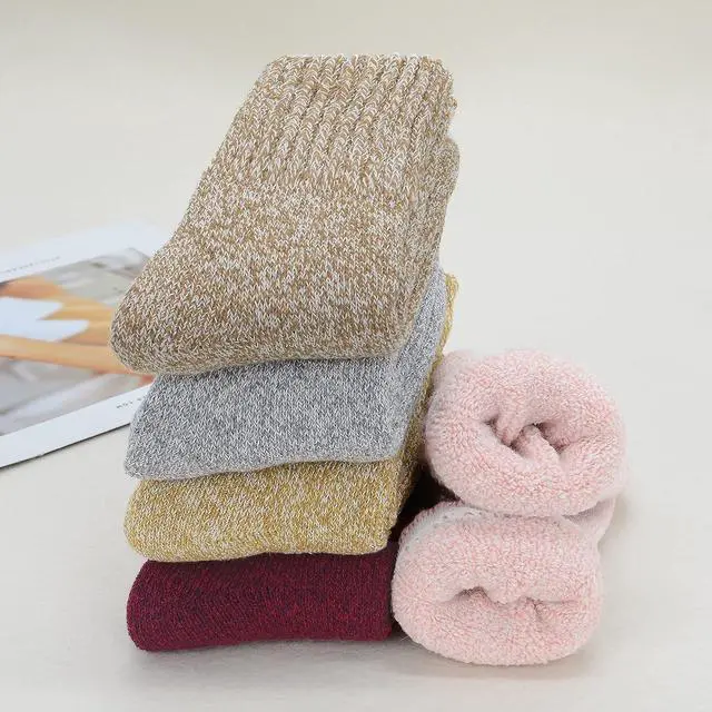Alt view image 6 of 7 - Zando Cozy Warm Wool Socks for Women - Cute Boot Crew Long Thick Socks