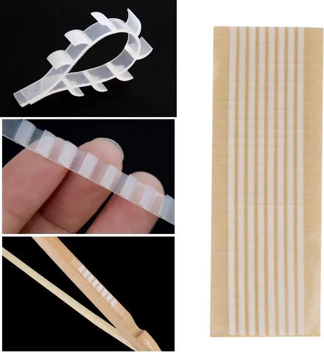 Alt view image 2 of 7 - AUEAR, 100 Pack Clear Non-Slip Rubber Hanger Grips Strips Adhesive Clothes (2.76" x 0.24")