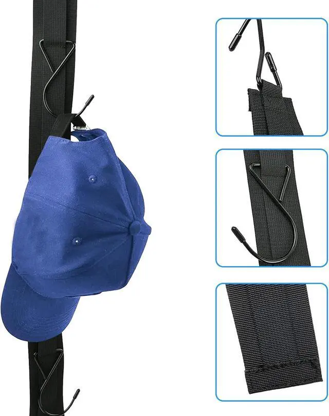 Alt view image 3 of 7 - Hockey Hanger Portable Hanging Dryig Rack Hockey Gifts for Home and Outdoor Using in Ice Hockey Skating Football Camping Fishing 5 Hooks (Black)